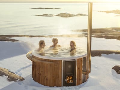 Skargards Rojal Dualburn Hottub - Geïntegreerde houtkachel - 8-10 personen