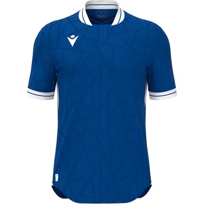 Macron Cerberus Shirt Korte Mouw Heren - Royal / Wit | Maat: XXL