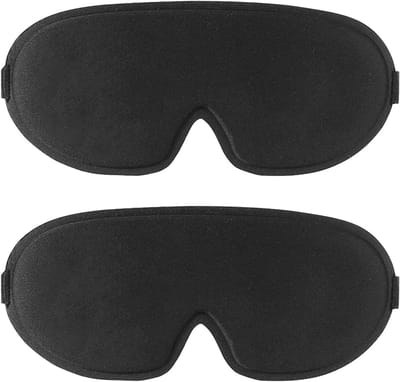 Slaapmasker Verduistering 2 Stuks - Ademend en Huidvriendelijk Oogmasker voor Comfortabel Slapen