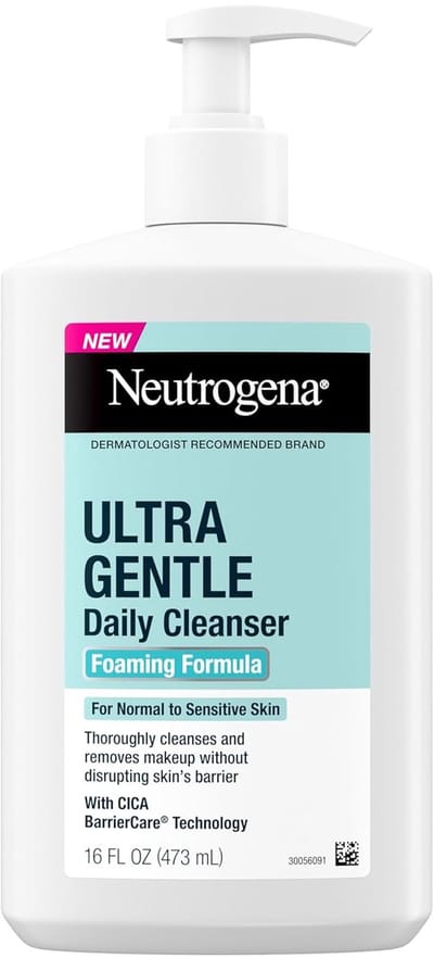 Neutrogena Ultra Zachte Schuimende Gezichtsreiniger – Gevoelige Huid – Geurvrij – 473 ml