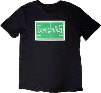 Oasis - Maine Road Football Pitch Heren T-shirt - M - Zwart