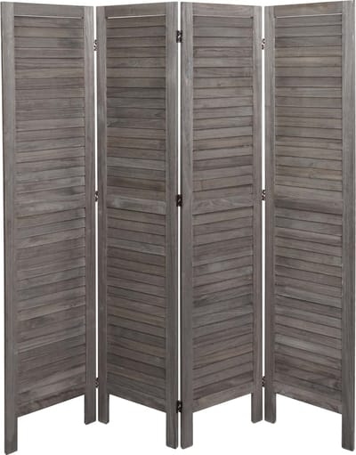 Kamerscherm MCW-G30, privacyscherm, shabby look 170x162cm ~ grijsbruin