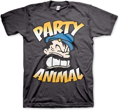 Popeye Brutos Party Animal T-shirt donkergrijs