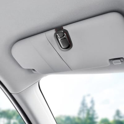Multifunctionele Lederen Zonneklep Brillen Clip - Snap-On Zonnebril Houder voor Auto Accessoires