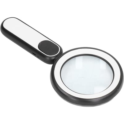 Loupe à main 20X Loupe optique avec 21 lumières LED Chargement USB Interrupteur tactile Noir blanc noir