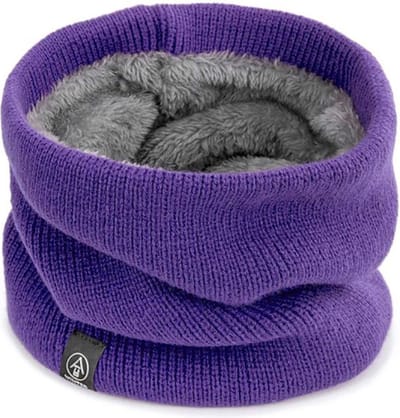 Nivard Nekwarmer - Dames - Fleece - Motor - Bandana - Masker - Colsjaal - Sjaal - Gewatteerd - Skiën - Warm - Herfst - Paars