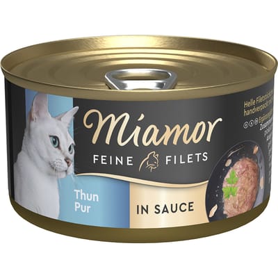 24x85g Miamor Fijne Filets in Saus Pure Tonijn Nat Kattenvoer