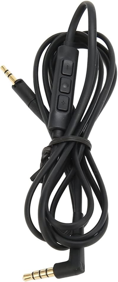 Vervangende Hoofdtelefoon Kabel met Volume Controle, 3.5mm en 2.5mm Stekkers voor HD4.40, HD4.50 en HD4.30, 1.2M - Geschikt voor Audio, Geluidskwaliteit en Hoofdtelefoon Accessoires