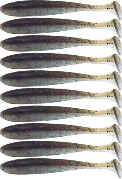 S&D | Shad Set 10 Stuks – 9cm 3.5g – Paars / Blauw – Zachte Shads met T-Staart – Kunstaas voor Roofvis