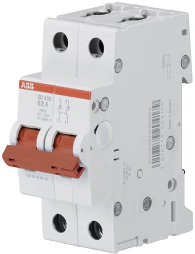 ABB 2-Poorts Schakelaar Ontkoppelaar 16A 440VAC 25kA - 2CDD282101R0016