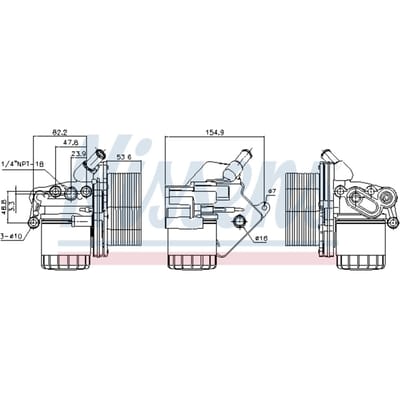 Olie radiator, motorolie NISSENS 90893
