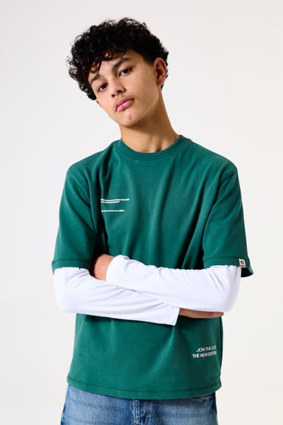 T-shirt met bedrukte rug voor kinderen Garcia Freshness