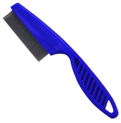 Scoby – Vlooienkam – Verzorgingshulpmiddel – Dierenverzorging Accessoire – Flea Comb – 14CM – Blauw