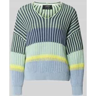 oversized gebreide pullover met v-hals