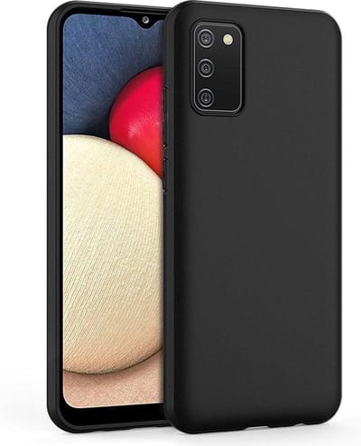 Soft Backcover Hoesje Geschikt voor: Samsung Galaxy A03s Silicone - Zwart - ZT Accessoires