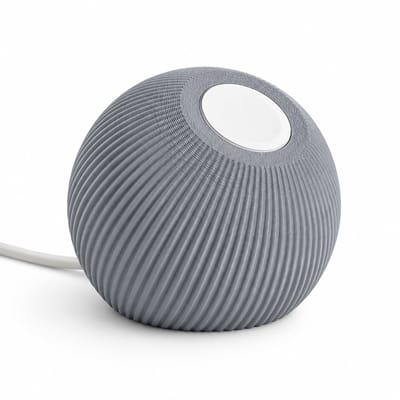 Skushy Apple Watch Oplaadstandaard Bol Design - Apple Watch Houder - Laadstation - Oplaaddock - Kabel Organizer - Kabelopberger - Magnetische Oplader Houder - Nachtkastje Dock - Bureau Accessoire - Grijs