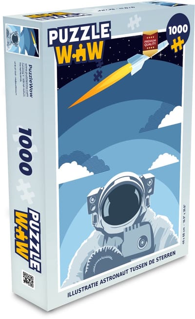 Puzzel Astronaut - Raket - Wolken - Legpuzzel - Puzzel 1000 stukjes volwassenen