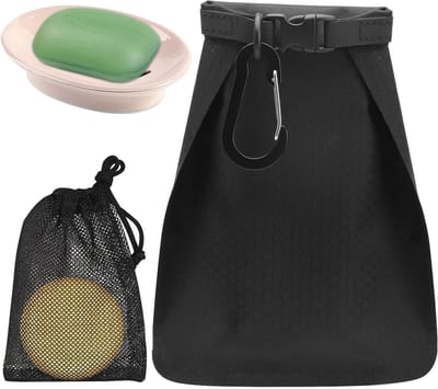 Lekvrije Zeepdoos voor Reizen, Met Afvoergelaagd en Zeepbubbelnet, Ideaal voor Badkamer en Kamperen, Waterdicht en Draagbaar