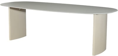 DÉJA Living Eettafel Dinand - Deens Ovaal Beige Glas/MDF - 240x110x76cm