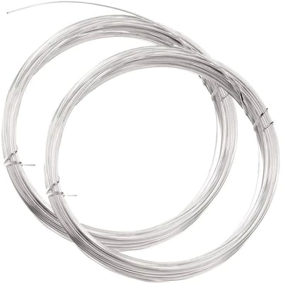 2x Hobby aluminium draad - zilver - 1 mm x 400 cm - Zilveren kleur - Bloemendraad/bloemdraad binddraad