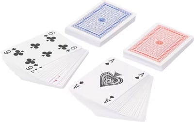 Speelkaarten 2x56 stuks — Pokerkaarten standaard maat, volwassen, luxe set met bewaardoos, FSC - speelkaarten 2x56, pokerkaarten standaard maat, speelkaarten luxe set, FSC speelkaarten, playing cards 56, kaartspel bewaardoos