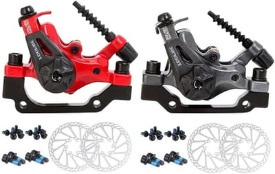 Fiets Schijfremklauw - Remklauw Fiets - Veilig Fietsen - Dubbele Zuiger - 160mm Rotor - Zwart