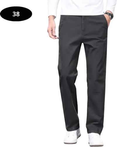 Livano Golfbroek Heren - Golfkleding - Golfen - Golf Accessoires - Nette Pantalon - Donkergrijs XXL - Maat 54