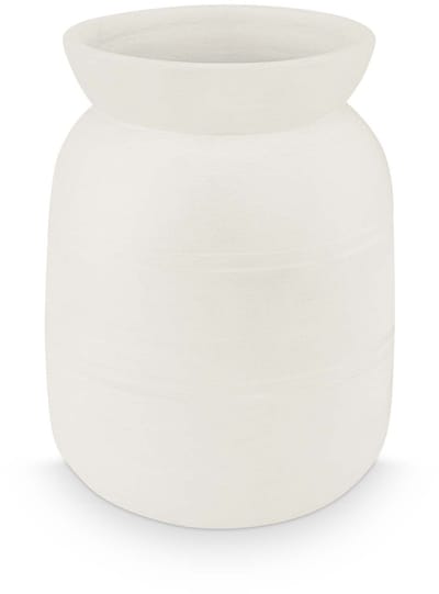 vtwonen Vaas - Decoratie - Bloemenvaas van Terracotta - Wit - 27x35cm
