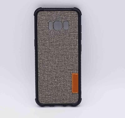 Geschikt voor Samsung Galaxy S8 – hoes, cover – TPU – Jeanslook – grijs