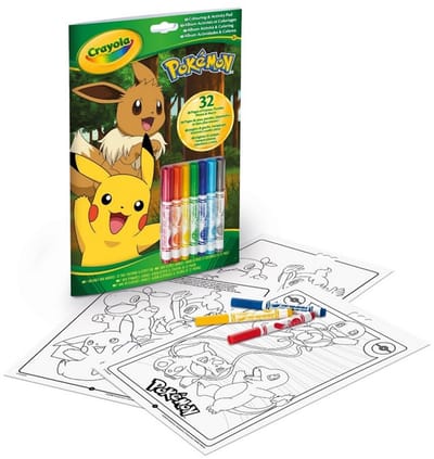 Crayola - Kleurboek - Pokémon Kleur En Activiteiten Boek met 7 Stiften