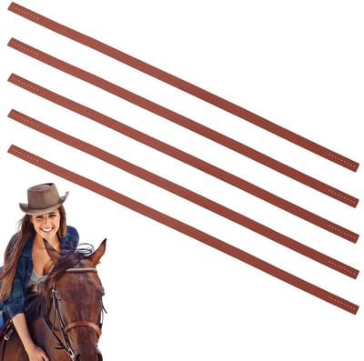 5 Stuks PU Leren Bandjes voor het Maken van Paardentuigen - DIY Vervangingsriemen in Kokosbruin, 550 x 14 x 2.5mm, Ideaal voor Creatieve Projecten en Handwerk