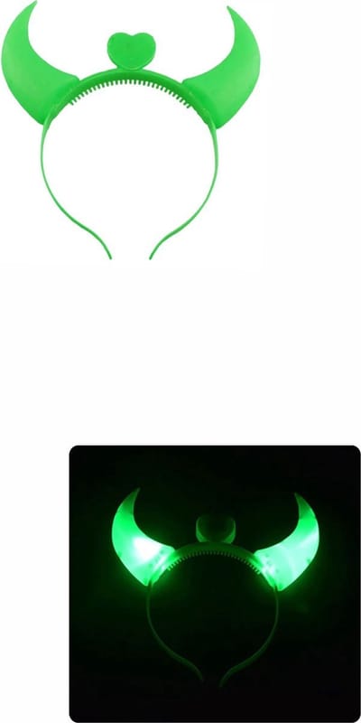 Akyol - Duivel hoofdband glow in the dark– devil– griezelig –-halloween -duivel oortjes -duivel -evil -carnaval -feest -duivel diadeem- duivel haarband -diadeem-halloween accesoires- rood– trick or treat – verjaardag – verassing – happy
