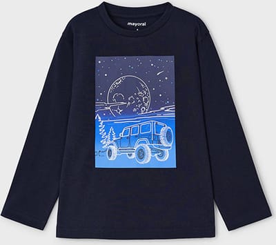 MAYORAL - T-shirt - Maat 104 - Jongens - ZWART -