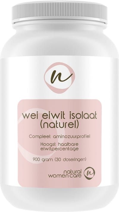 Natural Women Care - Wei Eiwit Isolaat (naturel) - 27,9 gram eiwit per portie van 30 gram - Compleet aminozuurprofiel - Geen onnodige toevoegingen - whey
