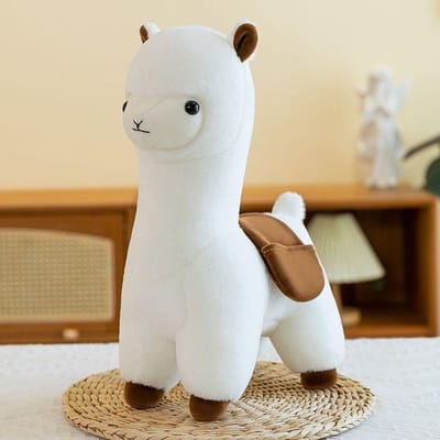 Schattig Alpaca Pluche Speelgoed Zacht Knuffeldier Pop Met Rugzak Kawaii Alpaca Kussen Voor Huisdecoratie Verjaardag Valentijnsdag Cadeau 60cm