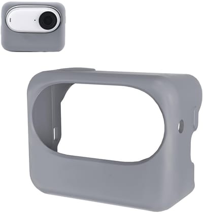 Dailygoods - Zachte Siliconen Hoes - Beschermhoes voor Actiecamera - Geschikt voor GO 3S en GO 3 - Grijs - Premium Siliconen - Bescherming tegen Schade