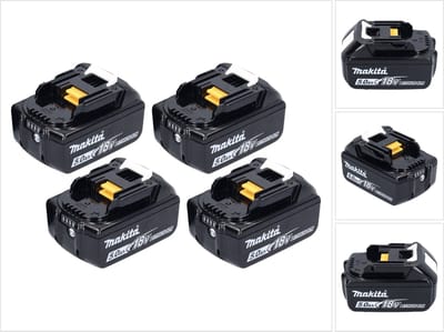 Makita accuset 4x BL 1850 B 18 V 5,0 Ah / 5000 mAh Li-ion accu ( 4x 197280-8 )