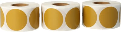 3x 500 Etiketten Rond Goud Sticker 35 mm op Rol - Label Blanco Stickers Gekleurd - Sluitzegel - Verhuizen - Dappaz