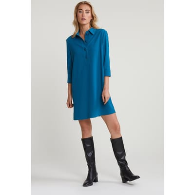 River Woods Dress 34 Sleeves Blue Size: 34 | Shirt Dresses Outlet | Dames | Blauw