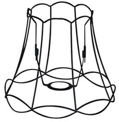 QAZQA granny frame - Retro Lampenkap - Ø 250 mm - Zwart -