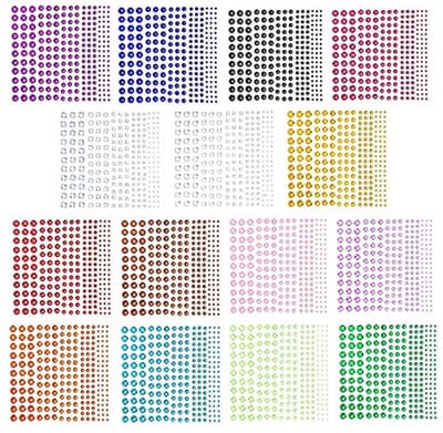 Dailygoods - Kristallen Strass-Stickers - 3375 Stuks voor Creatieve Knutselprojecten