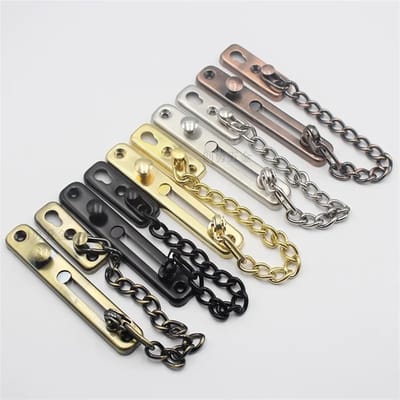 Deurketting - Veiligheidsketting - Extra Beveiliging - Roestvrij Staal - 2.54 cm - Zwart