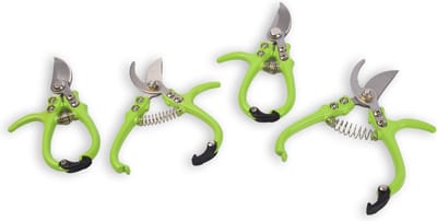 Set van 4 Bloemenschaar Snoeischaar | Metaal, Groen, 16x8x1 cm | Essentieel Tuingereedschaap voor Links- en Rechtshandigen