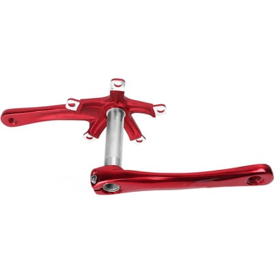 VIARON Bras de Pédalier de Vélo Alliage d'Aluminium 130mm BCD Vélo de Route Pliant Pédalier Creux Rouge rouge