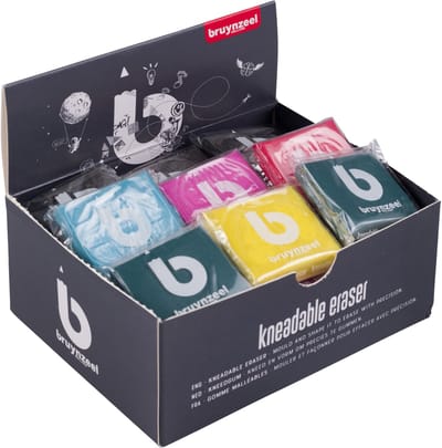 Bruynzeel kneedgum set - 36 stuks kleurrijke gummen voor kinderen.
