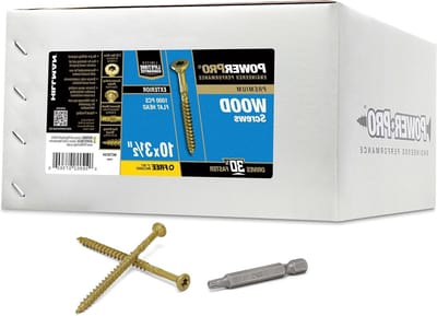 Houten Plafondschroeven - Buiten Schroeven - Outdoor Projecten - Roest en Corrosie Bescherming - 10 x 3-1/2 inch - Brons