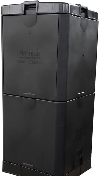Composteerbak - Compost vat - Afval verwerken - Geen omzetten nodig - 200 Liter - Zwart