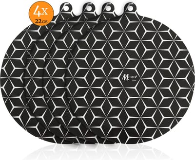 Meisterhome Inductie Beschermer Set – Hittebestendig tot 260 ºC – Panbeschermers - Afdekplaat voor Kookplaat - Inductie Mat Voor Elk Formaat - 4 stuks – Inductie mat – Onderzetter - Geschikt voor Booster Functie - Zwart