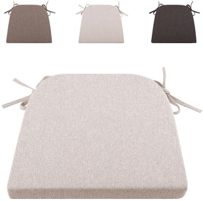 Dailygoods - Tuinstoelkussen - Buiten - Zitkussen - Beige - Comfortabel - Geschikt voor Rotanstoelen - 43 x 41 cm