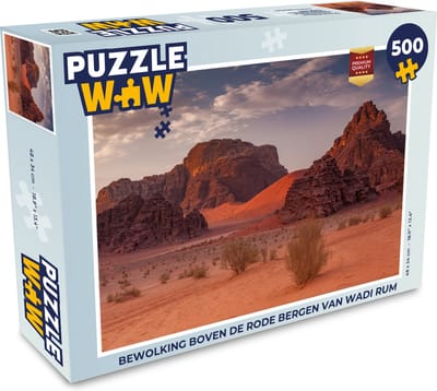 Puzzel Bewolking boven de rode bergen van Wadi Rum - Legpuzzel - Puzzel 500 stukjes